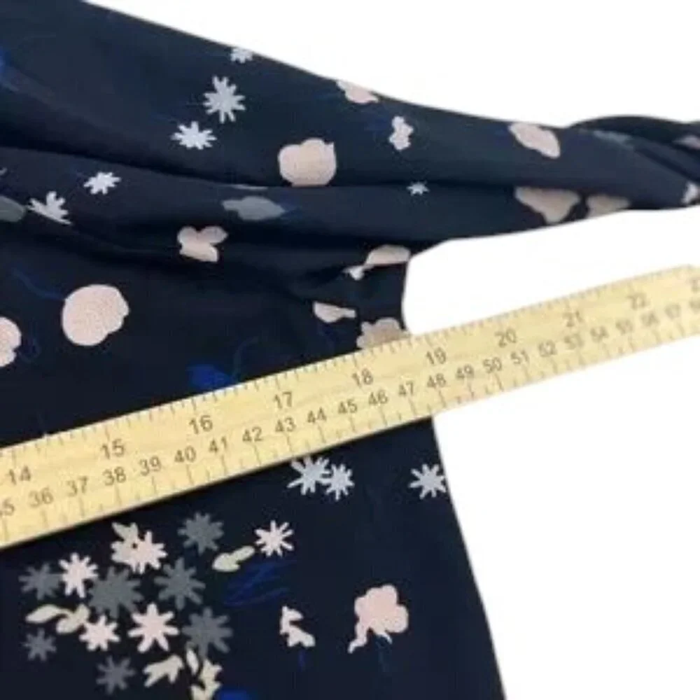 Ann Taylor Dress Lined Black Floral Size M Petite - Picture 5 of 6